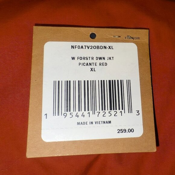 The North Face Forester Down Puffer Jacket Picante Red Women's XL Winter Coat - Picture 7 of 14